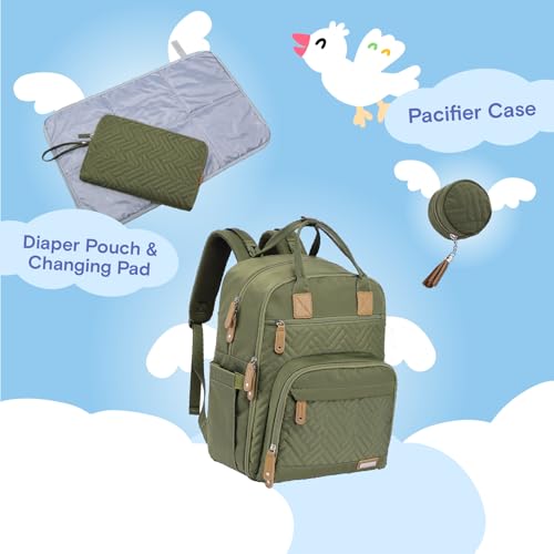Baby Diaper Bag Backpack (Army Green)