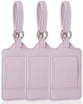 Leather Luggage Tags for Suitcases (Lichee Lilac)
