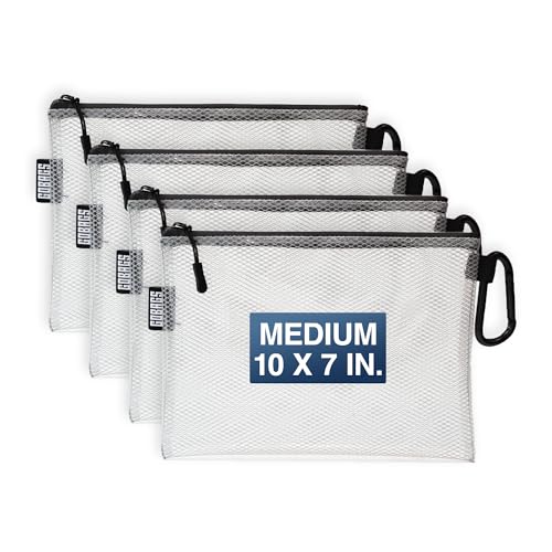 Air Production Medium Clear Zipper Pouch (Black / Medium)