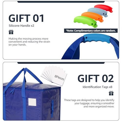 Moving Bags Heavy Duty Extra Large (Blue / 8 Pack)