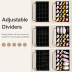 Shoe Organizer for Closet 2 Pack (Black-2Pack / Extra Large(26.5''L x 16.54''W x 13.5''H))