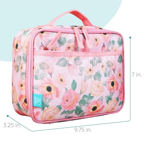 JumpOff Jo Insulated Lunch Box (9.75 x 7 x 3.25 inches / Floral Watercolor)