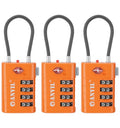 TSA Approved Luggage Locks with Search Alert Indicator (Orange)