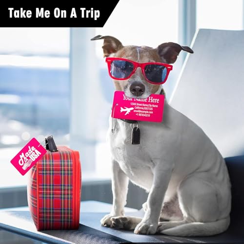 Luggage Tags for Suitcase (Black / Horizontal (2x3.5"))