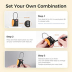 TSA Approved Travel Luggage Locks (Orange / 1 Pack)