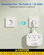 European Travel Plug Adapter 3 inch (Type E/F-Germany France)