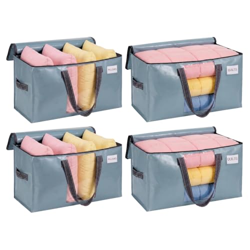Moving Bags Wide Open Top (Shiny Light Blue / 4 Pack)