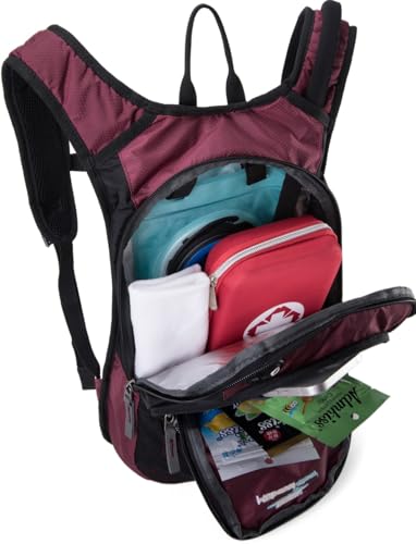 15L Insulated Hydration Backpack Pack with 2L Water Bladder Lightweight Hiking Backpack Bag for Women Men Daypack for Hiking Running Festival Camping Biking