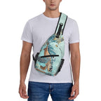 Sling Bag Turtle Sea Coral Ocean Hiking Daypack Crossbody Shoulder Backpack Travel Chest Pack for Men Women (B0161)