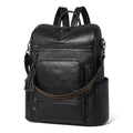 Vegan Leather Laptop Backpack for Women 15.6 inch Work Backpack Fashion Travel Backpack Purse for Business College (Black01)