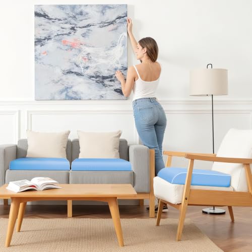 Seat Cushion Chair Pad (Lightblue / Large)
