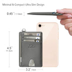 Slim Minimalist Wallet RFID Credit Card Holder for Men (small / Dimgray)