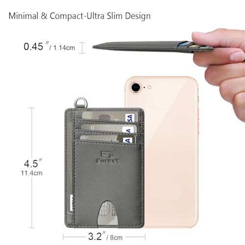 Slim Minimalist Wallet RFID Credit Card Holder for Men (small / Dimgray)