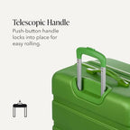 7366 Signature Hardside Expandable Luggage with Spinner Wheels (Checked-Large 27-Inch / Green)