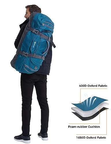 Large Convertible Duffel Weekender Gym Backpack Dark Teal 65L (65L / Dark Teal)