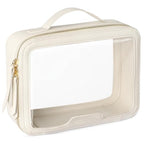 Clear Makeup Bag (Cream / Large)