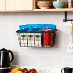4 set Hanging Wall Basket Organizer (Black-New / 4 PACK)