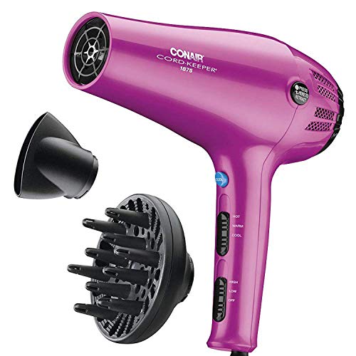 Hair Dryer with Diffuser and Concentrator (Pink / 3 Piece Set)