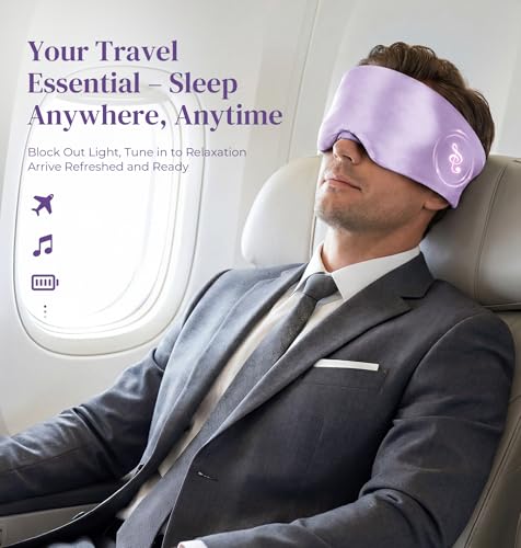 3D Silk Bluetooth Sleep Mask (Dark Purple)