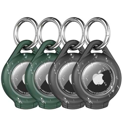IP67 Waterproof AirTag Holder (Black/Green)