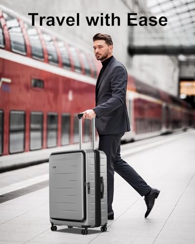 Expandable Checked Luggage (Gray / 28 Inch EXT)