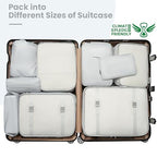 10 Set Packing Cubes Various Sizes Packing Organizer for Travel Accessories Luggage Carry On Suitcase (10-LightGrey / 10 Set-full Mesh)