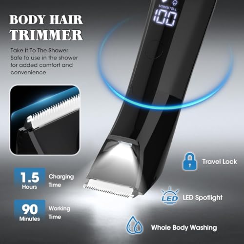 Beard Trimmer for Men Groin & Body Hair Trimmer (Black-805)