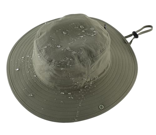 Sun Hat for Men UV Protection Safari Hat for Fishing Hiking Gardening Breathable Cowboy Hat UPF50 Light Army Green (Large / Light Army Green)