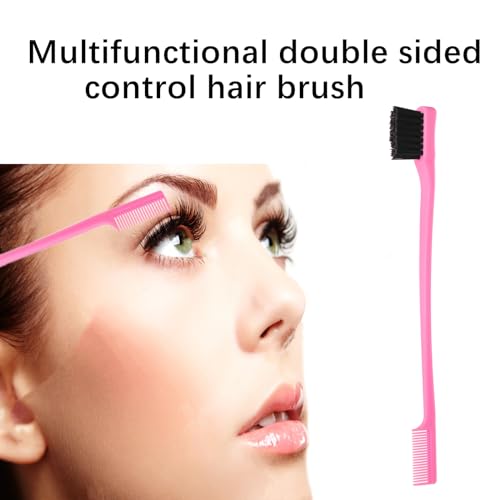 5pcs Boar Bristle Slick Back Hair Brush Set (pink)
