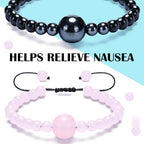 6 Pcs Motion Sickness Bands Bracelet Anti Nausea Adjustable Wristband for Cruise Ship Essentials Seasickness Adult (Solid Colors)