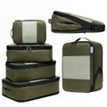 6 Pack Large Compression Packing Cubes for Travel (Olive Black / 6 Pack)