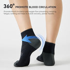 Ankle Compression Running Athletic Socks for Men Women (XX-Large / Black (5 Pairs))