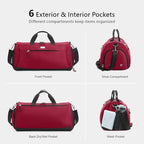Gym Bag for Women & Men (Red / Large - 23 x 12 x 12″)