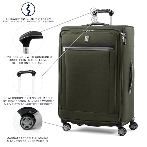 Platinum Elite Checked Luggage Spinner (Checked-Large 29-Inch / Pilot Green)