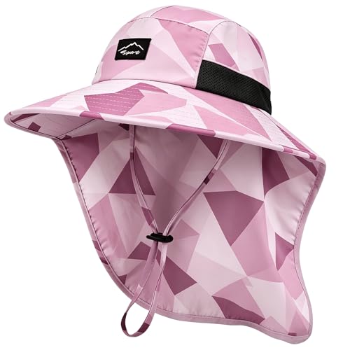Outdoor Sun Hat for Men Women (1pack-camo Pink)