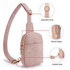 Small Sling Bag for Women Leather Crossbody Bag for Women Dusty Pink (1-dusty Pink)