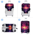 Coconut Trees Luggage Cover Washable Suitcase Protector Anti (Coconut trees / L(28-30inch suitcase))