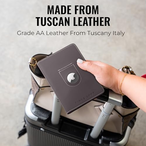 Passport Wallet with Holder for AirTag (Slate)