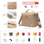 NOL 8L Insulated Lunch Bag for Women (Khaki / Medium (8 Liters))