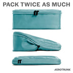 Compression Packing Cubes for Travel (6-Pack / Teal)