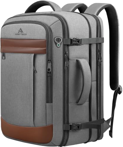 Expandable Carry On Backpack (Khakigrey / 18.4 Inch (22''x14''x11''))