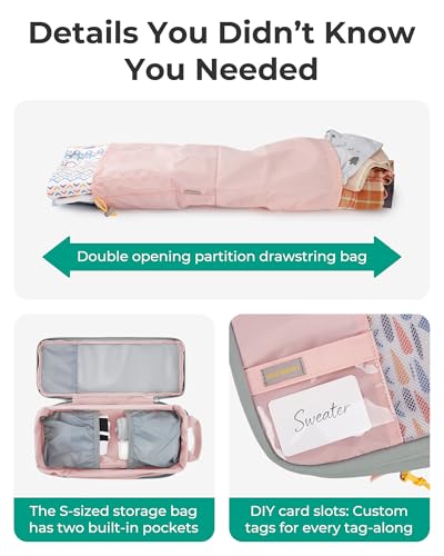 Compression Packing Cubes for Travel (Baby Pink / Set of 6)