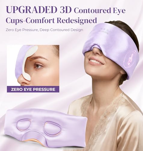 3D Silk Bluetooth Sleep Mask (Dark Purple)