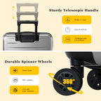 Expandable 16 Inch Carry On Luggage Airline Approved Small Suitcase (Gray / 16 Inch EXT)
