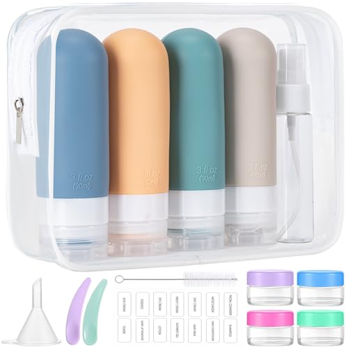 16 Pack Travel Bottles for Toiletries (16PCS/Light Yellow)