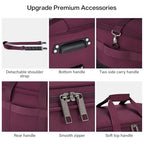 Expandable Luggage Bags for Travel Collapsible Suitcase with Wheels (Purple)