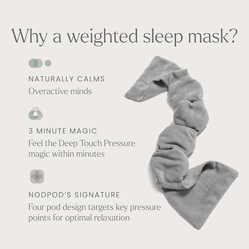 Patented Gentle Pressure Sleep Mask (Elephant Gray Cotton / 1 Count (Pack of 1))