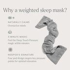 Patented Gentle Pressure Sleep Mask (Elephant Gray Cotton / 1 Count (Pack of 1))