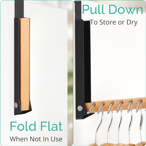 Over The Door Coat Rack (Black - 2 Pack)