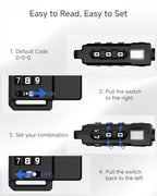 2 Pack TSA Locks for Luggage (Black / 2)
